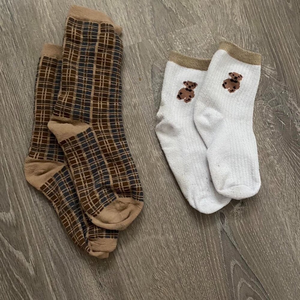 Brown Teddy Bear Socks Bundle